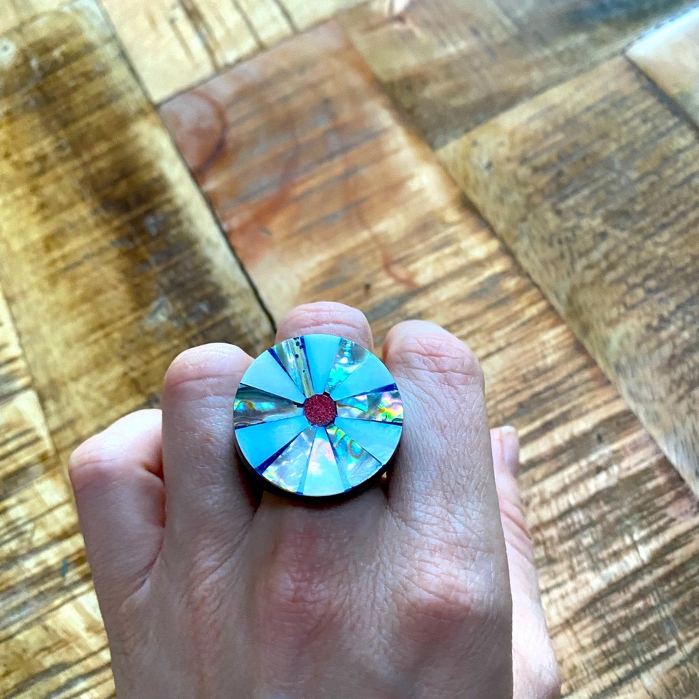 Mother of Pearl Funky Ring